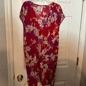 CUPSHE dress. Red/purple floral multi. Never worn. No tags. XXL